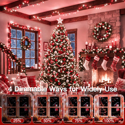 500 LED Christmas Lights Outdoor (Red and White / 500 LED)