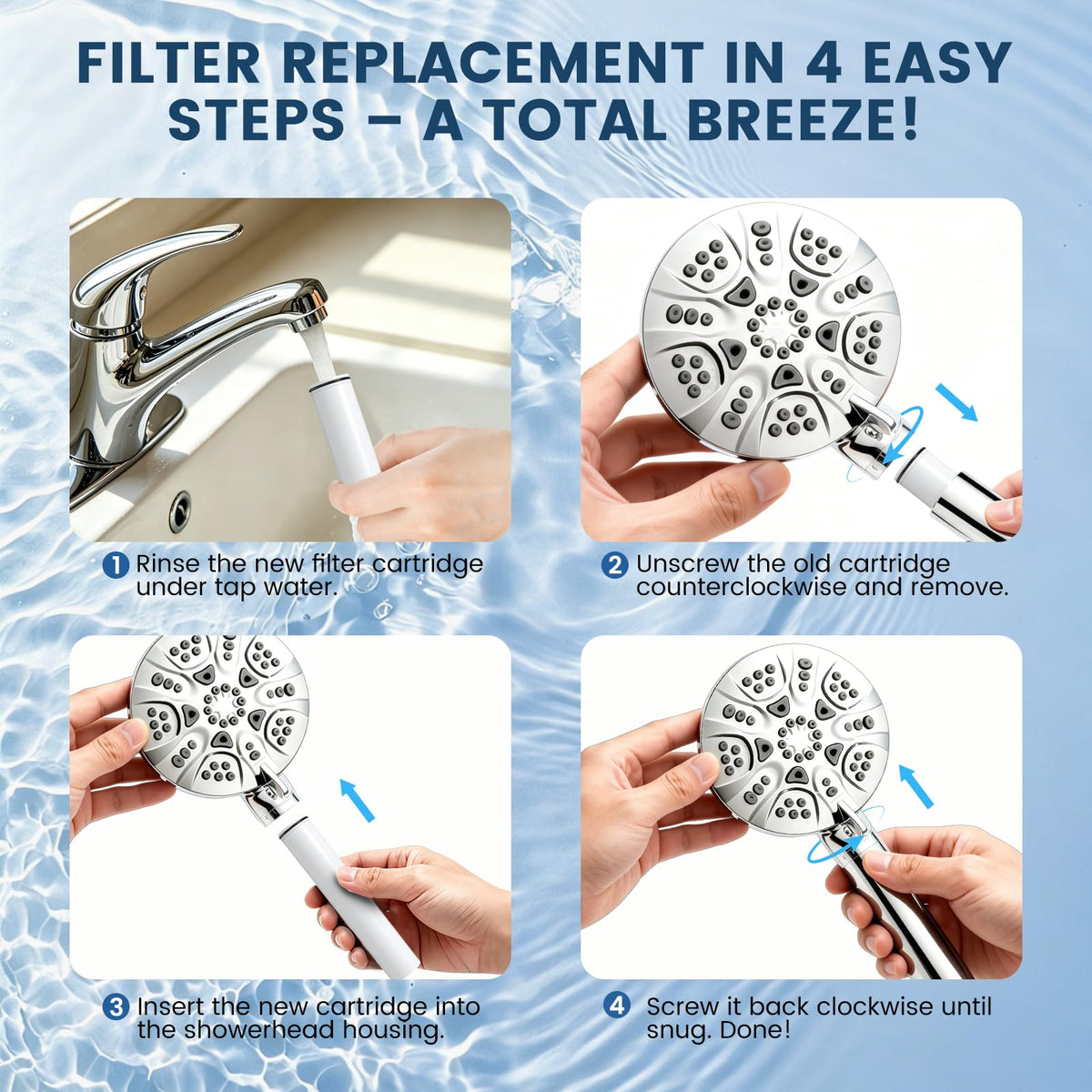 Shower Filter Replacement Compatible with MakeFit & HOPOPRO
