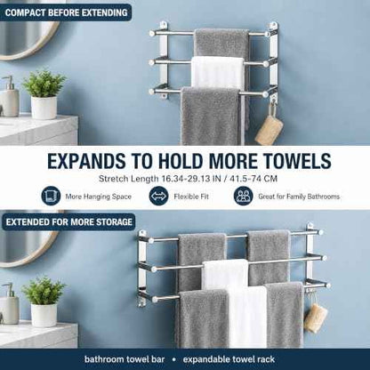 Expandable Bathroom Towel Rack 16.34 (Expandable Bathroom Towel Rack)