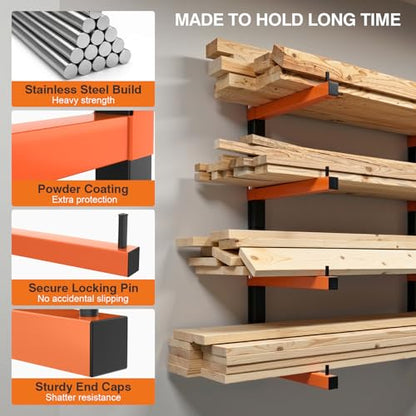 4 Level Lumber Storage Rack