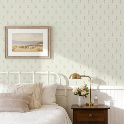 Wallpaper Peel and Stick Vintage Floral Contact Paper Removable Self Adheisve Wall Paper Renter Friendly for Cabinets Wall DIY Decor