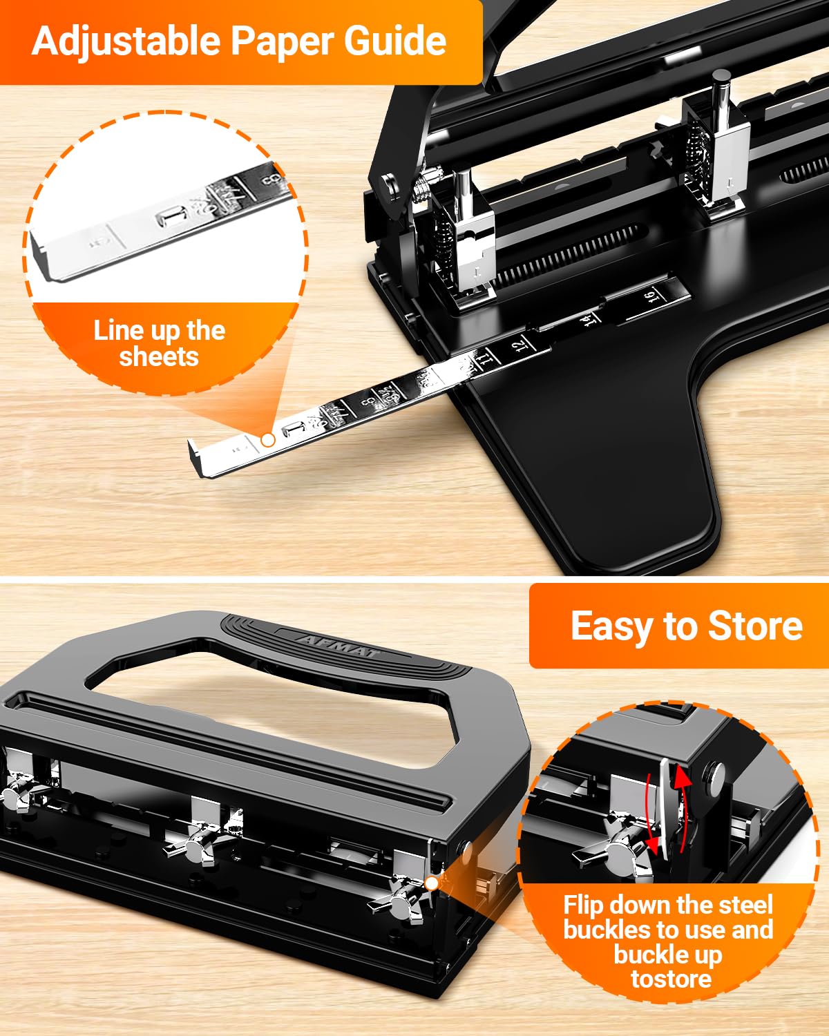 HP18 3 Hole Punch Heavy Duty (Black)