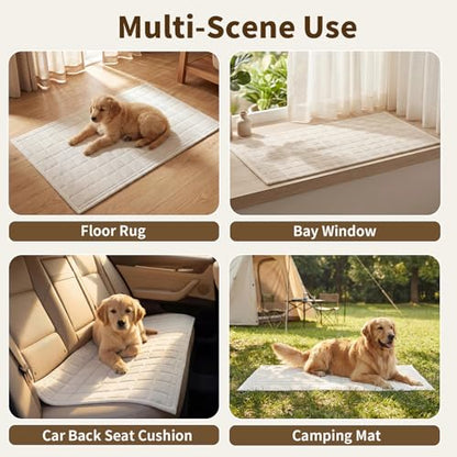 Couch Covers for Sectional Sofa (Beige White / 1PC/35"X94")