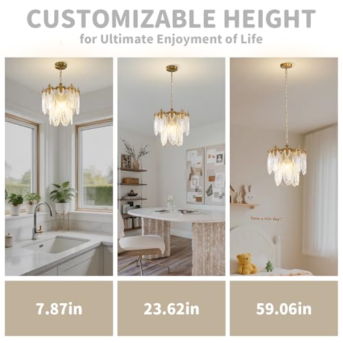 Gold Glass Chandelier