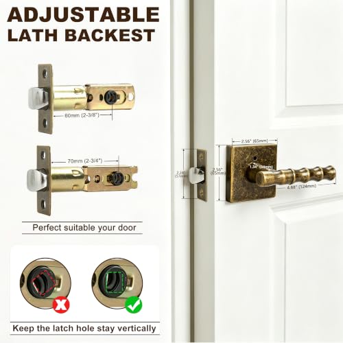 Antique Brass Privacy Door Lever