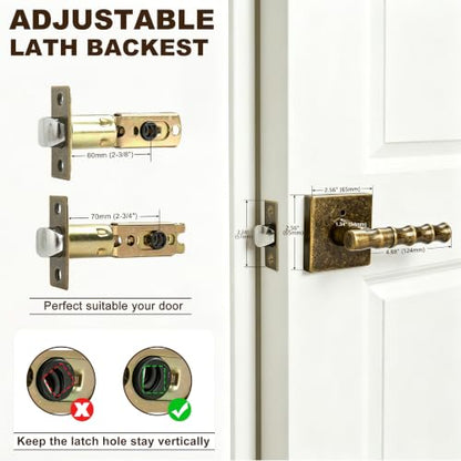 Antique Brass Privacy Door Lever