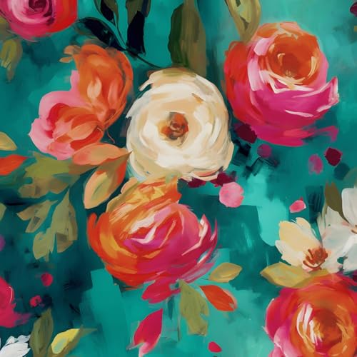 Boho Floral Wallpaper Peel and Stick Bold Colorful Contact Paper
