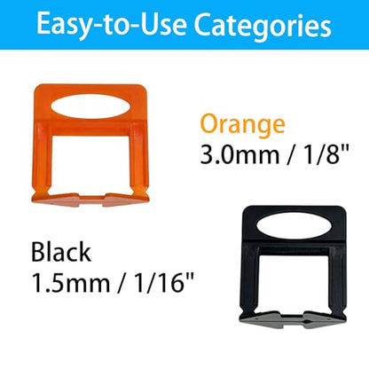 4-in-1 Tile Leveling System Kit, including tile spacers, reusable wedges, heavy-duty pliers, and a non-scratch rubber mallet; suitable for installing all types of tiles and stone