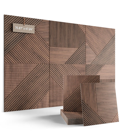 6 Pack Felt Bulletin Board (Walnut Crossing Lines / Fine-stripe 6-pack)