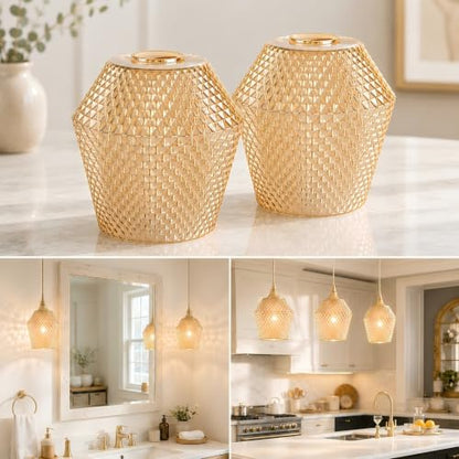 2Pcs Small Glass Lamp Shades