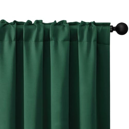 4 Panels Rod Pocket Blackout Window Curtains for Bedroom