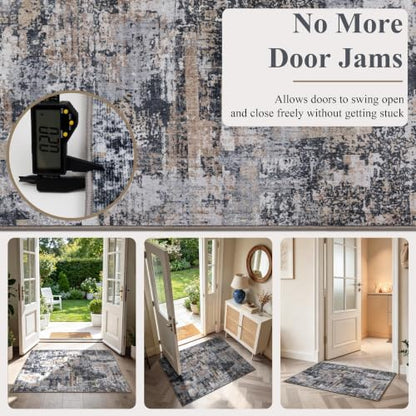 3x5 Entryway Area Rug (Black & Cream / 3' x 5' (Rectangular))