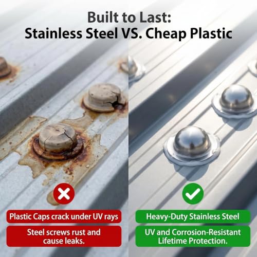 Stainless Steel Roof Screw Caps for Leak Repair
