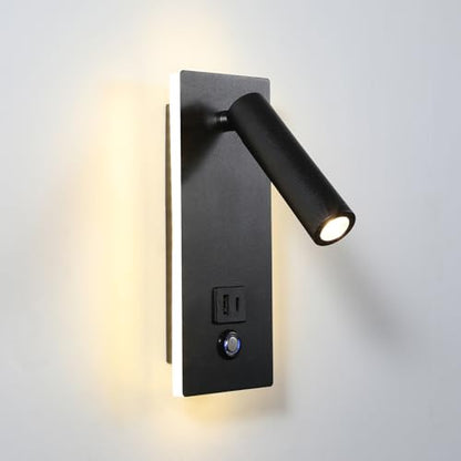 Wall Mounted Reading Light with USB