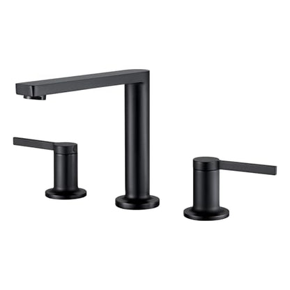 Bathroom Faucets for 3 Hole Vanity Sink (Matte Black / 1.2 GPM)