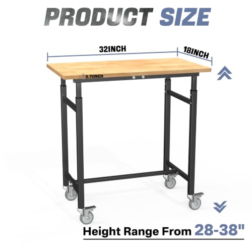 Heavy Duty Adjustable Height Workbench