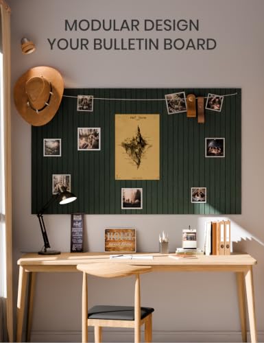 36" x 24" Large Felt Bulletin Board (Christmas Green / Fine-stripe 6-pack)