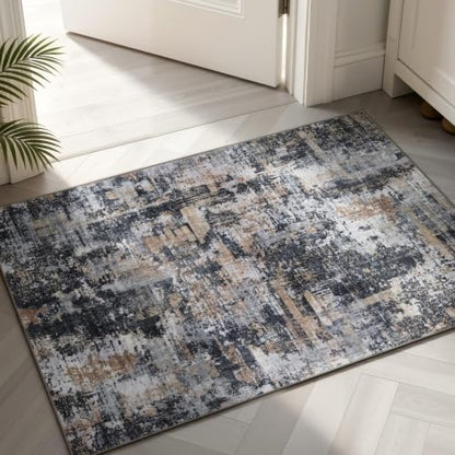 2x3 Entryway Area Rug (Black & Cream / 2' x 3' (Rectangular))