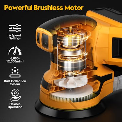 Cordless Random Orbital Sander for Dewalt 20V Battery