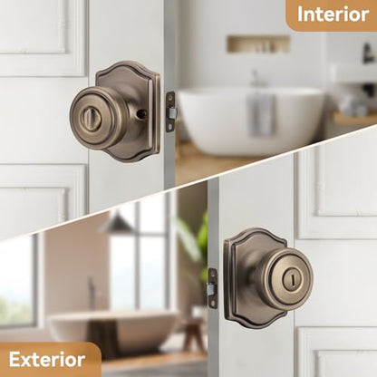 Black Door Knobs with Square Rosette