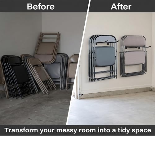 Wall Mount Folding Chair Storage Rack