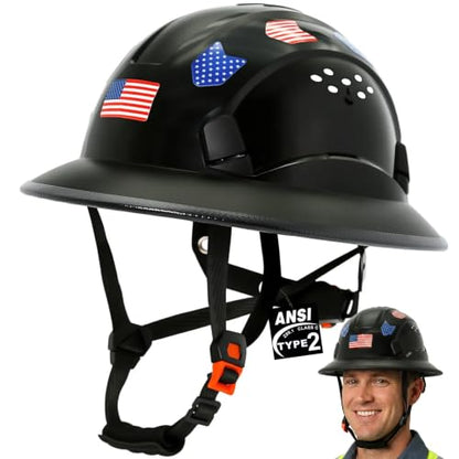 Full Brim Hard Hat Type 2 Class C Safety Helmet with Vents