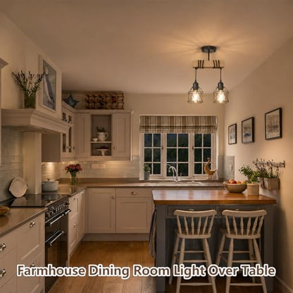 Farmhouse Semi Flush Mount Ceiling Light