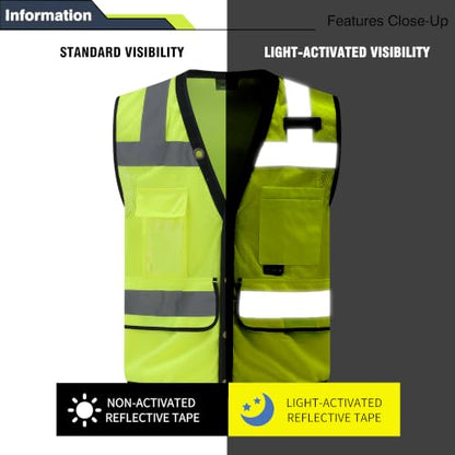 Safety Vest High Visibility Reflective Vest for Outdoor Work