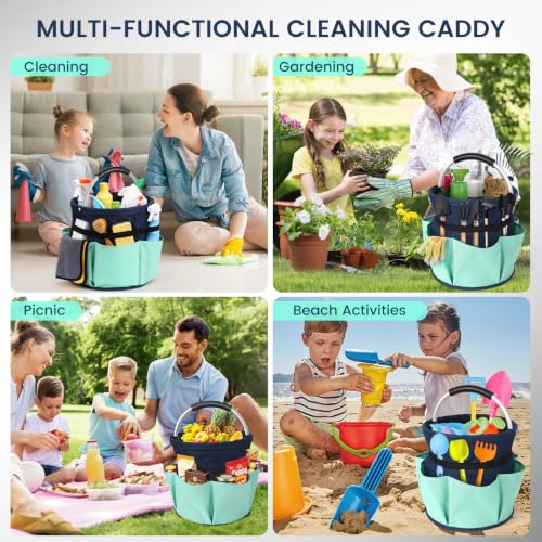 17L Cleaning Caddy with Handle & Elastic Straps