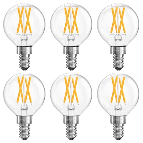 6 Pack G16.5 E12 Dimmable LED Bulbs 60 Watt Equivalent