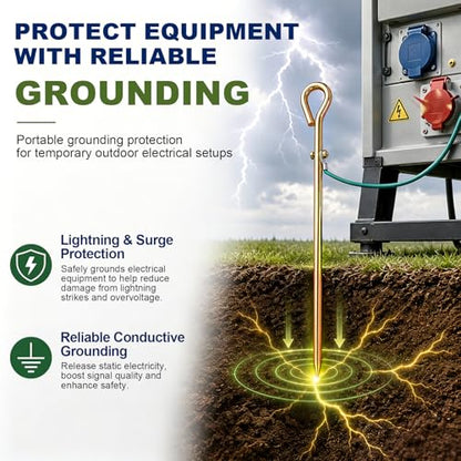 Portable Ground Rod Grounding Pin with Ground Wire Lug