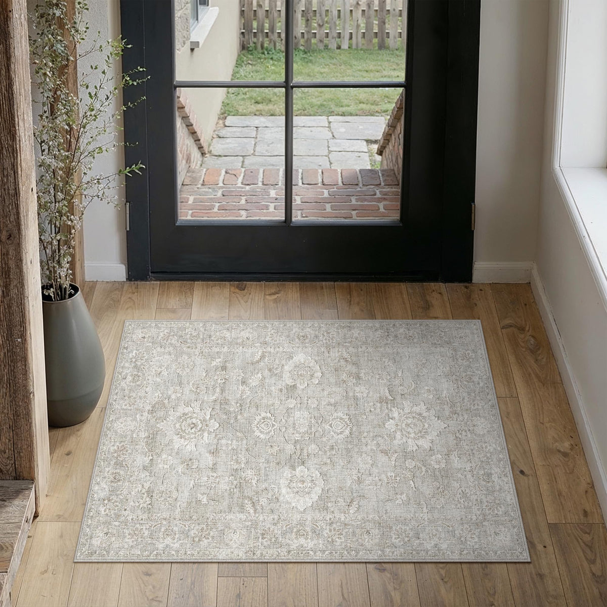 2x3 Grey Neutral Area Rug (Grey / 2' x 3' (Rectangular))