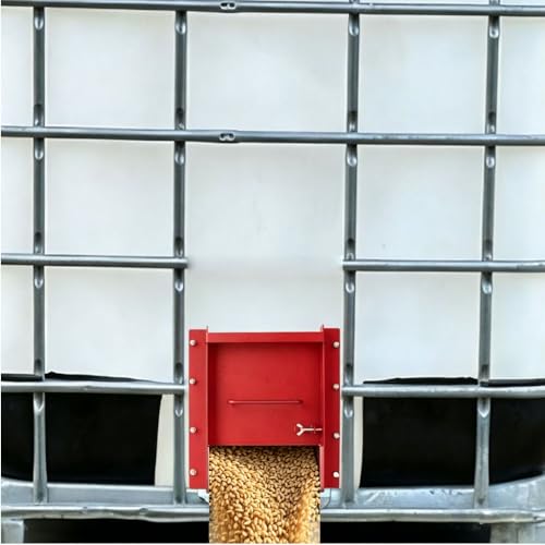 9"x9" Heavy‑Duty Manual Sliding Grain Gate Kit (Red)