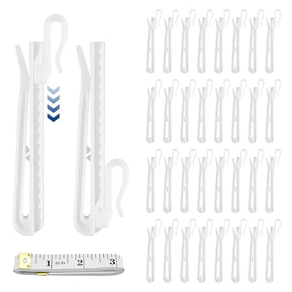 120 Pcs 85mm Adjustable Plastic Curtain Hooks