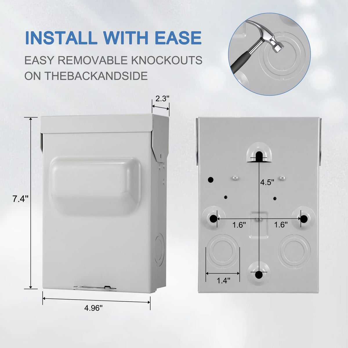 60A Non Fused Disconnect Switch Box 240V (Non-Fused (Compact Size))