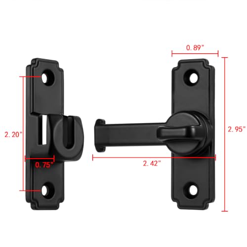 90 180 Degree Barn Door Privacy Latch