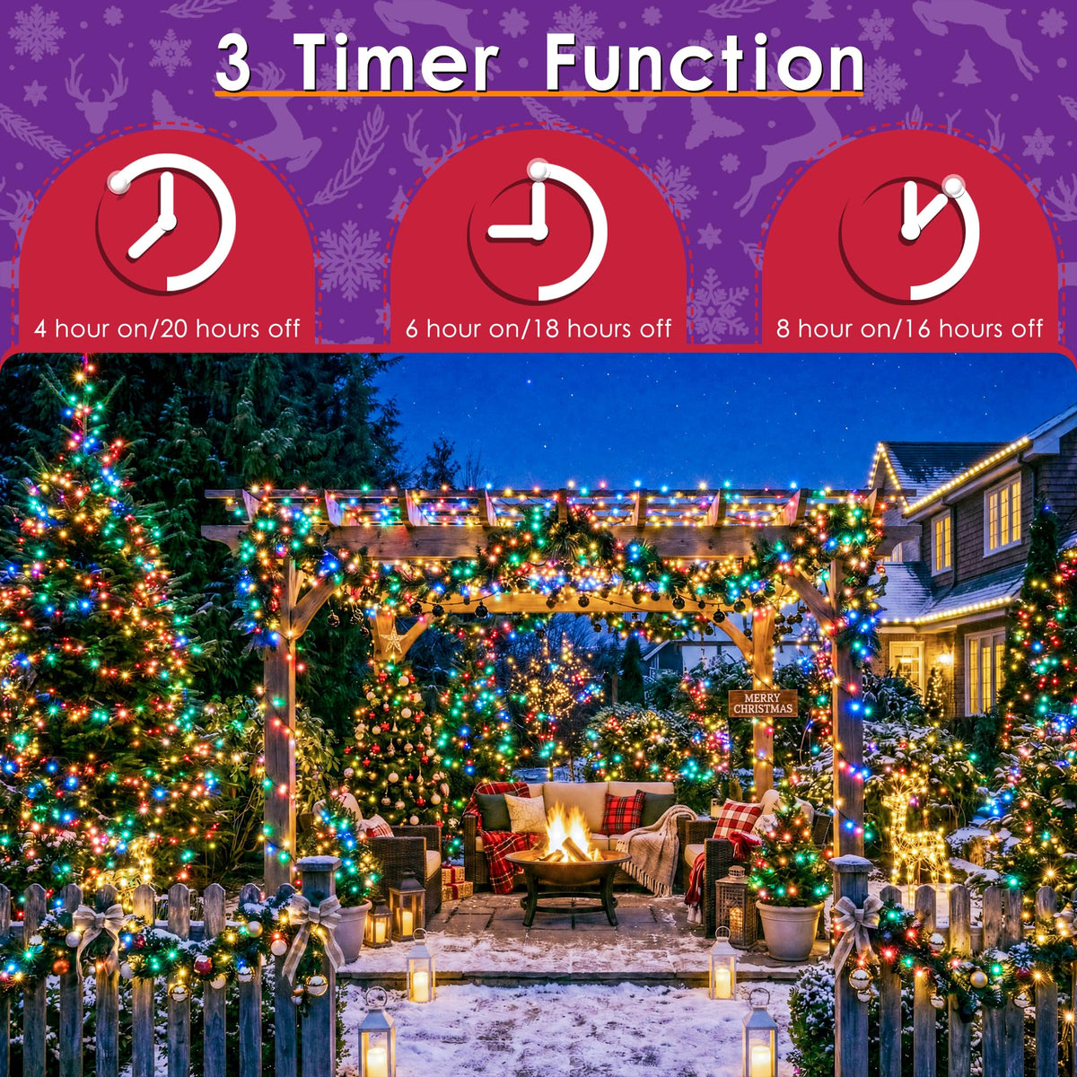 1000 LED Christmas Lights Outdoor 328 FT Multicolor Remote and Plug (Multicolor / 1000 LED)