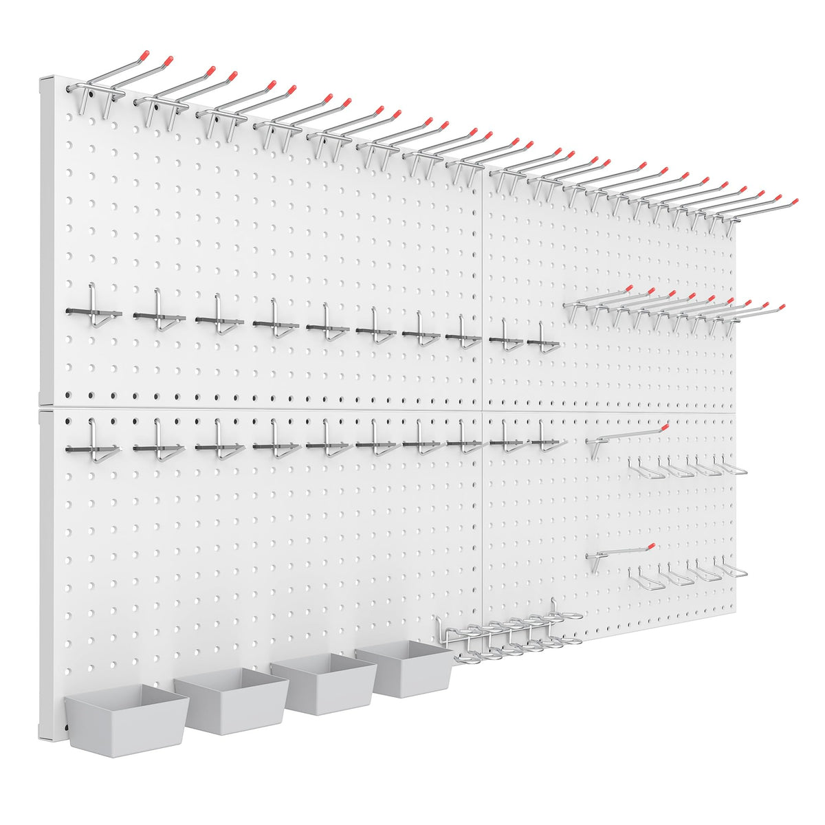 Garage Tools Organizer Boards Kit with Hooks (Gray)