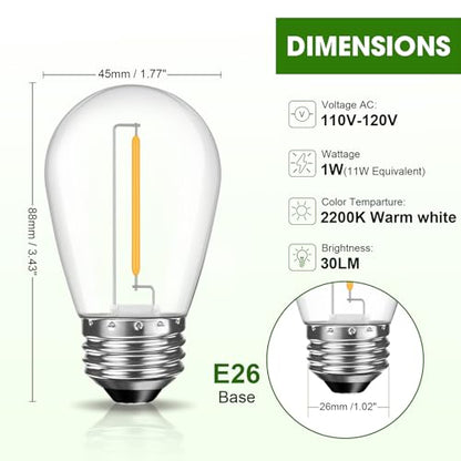 LED S14 Replacement Light Bulbs