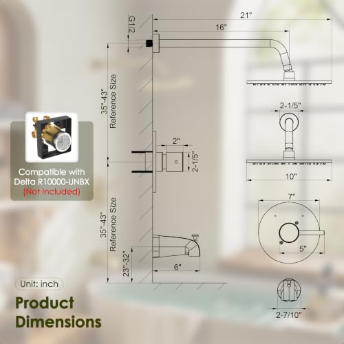 Replacement for Delta Shower Trim Kit