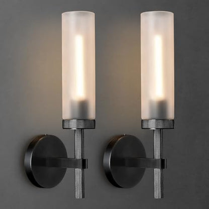 Brass Knurled Wall Sconce 18"