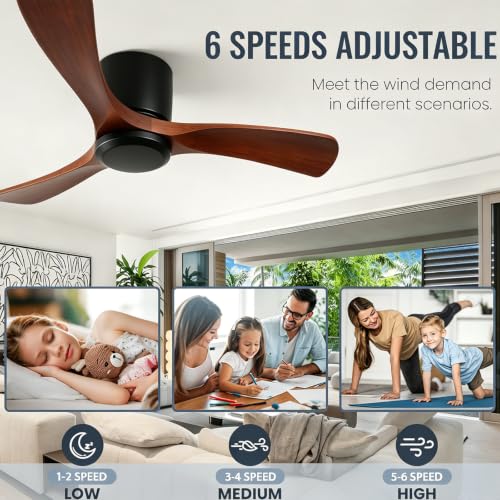 42 Inch Wood Ceiling Fan without Light