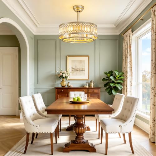 Gold Fandelier Ceiling Fans with Lights