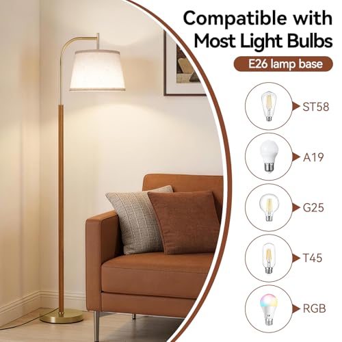 Wood Floor Lamp for Living Room