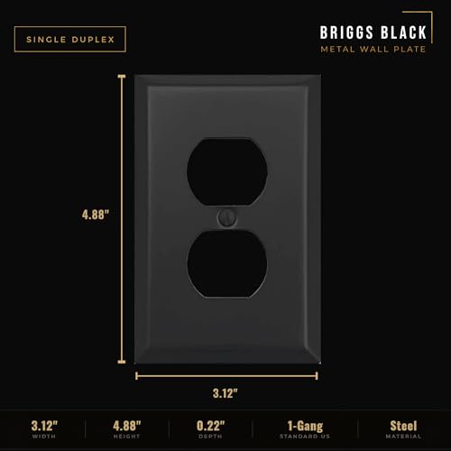 84 Black Metal Wallplate