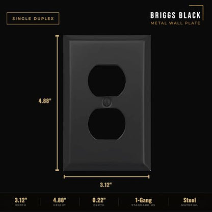 84 Black Metal Wallplate