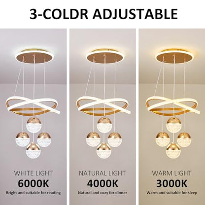 Modern Gold LED Chandeliers