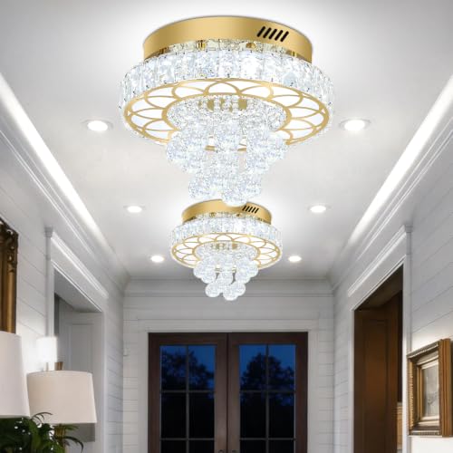 Flush Mount Crystal Chandelier