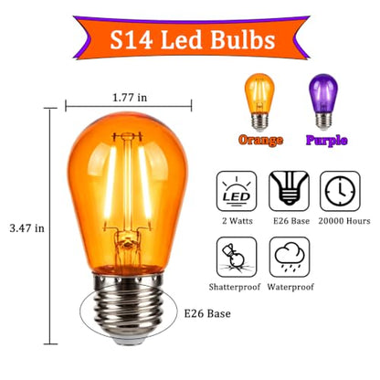 S14 2W Replacement Bulbs for String Lights