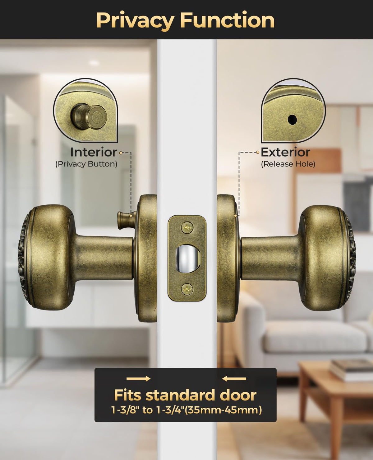 Aged Brass Door Knobs (Aged Brass)
